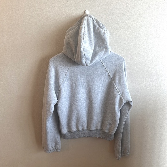 n : PHILANTHROPY Distressed Hoodie Size Large Gray Kangaroo Pocket - Picture 7 of 16
